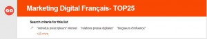 Marketing Digital Français- TOP25