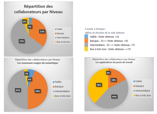 Répartition des collaborateurs par niveau